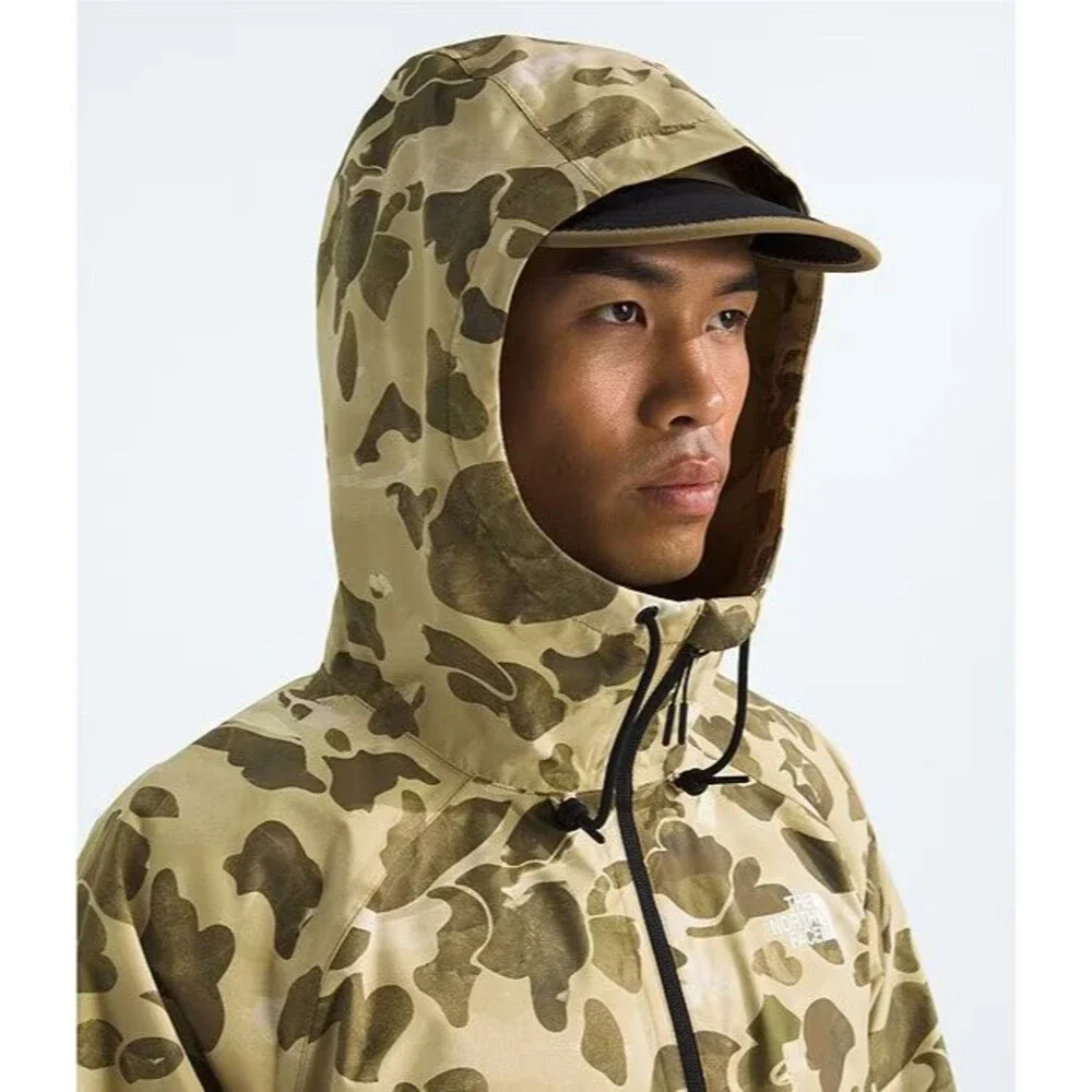 The North Face Men's Antora Dryvent Waterproof Hoodie Rain Jacket Cedar Camo XXL